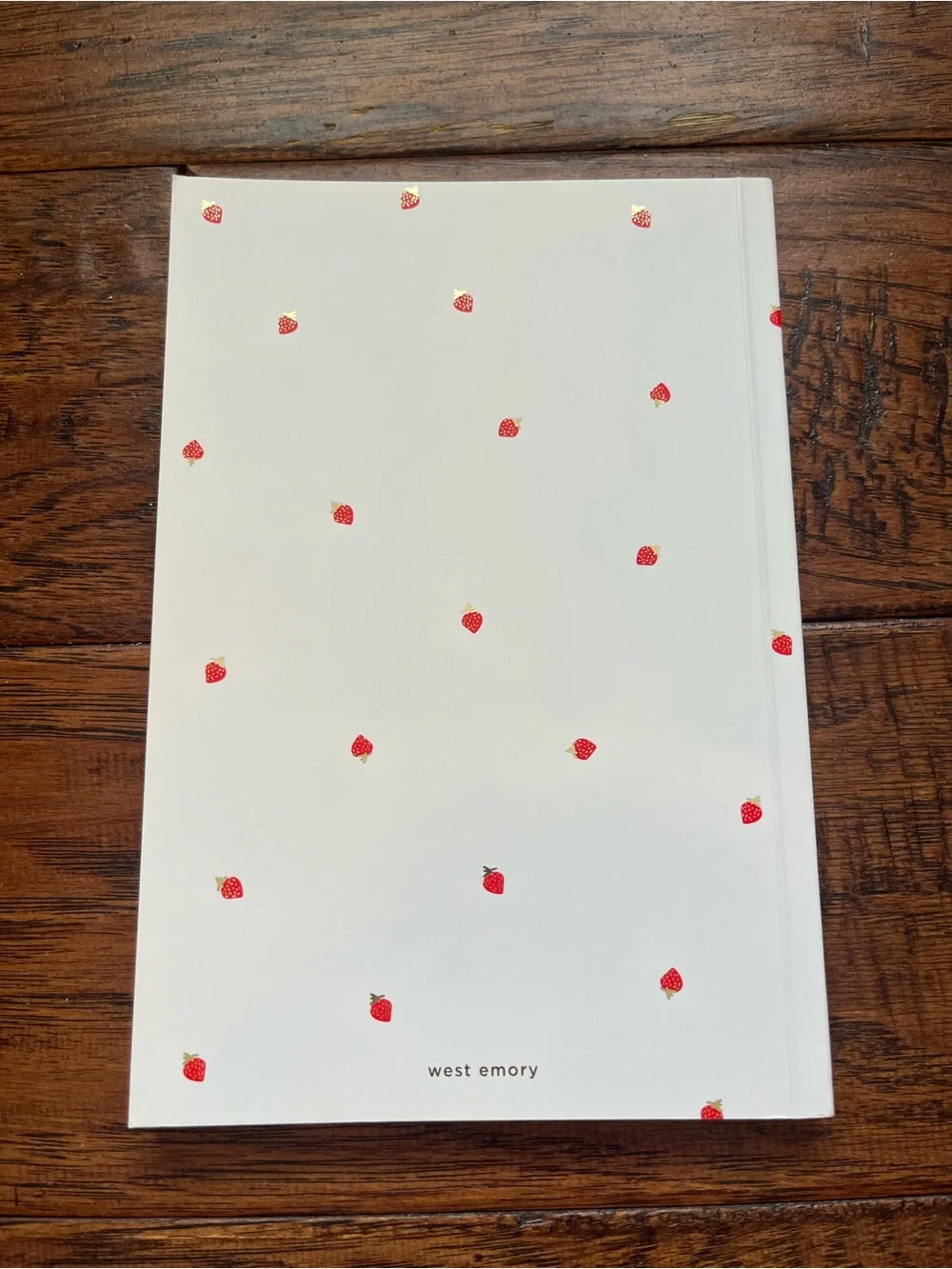 Special Lined Strawberry Composition Notebook White- West Emory